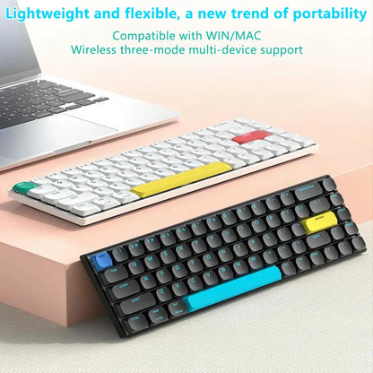 Low-profile Mechanical Keyboard Wireless Three-mode Bluetooth Thin and Light Silent Axis Office Tablet Low-profile Keyboard