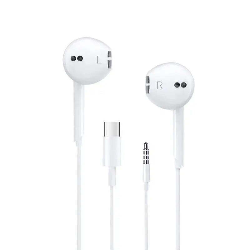 3.5mm Wired Earphone Headphone with Box in Ear Handsfree Earphones Earbuds In-ear 1m