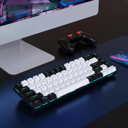 OEM 68-key Gaming Keyboard Mini ABS RGB Blue Axis Waterproof Mechanical Keyboard for Laptop Computer PC